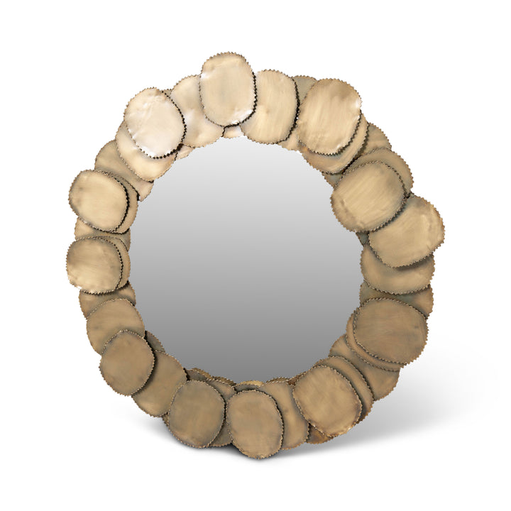 Suri Round Mirror - Antique Brass