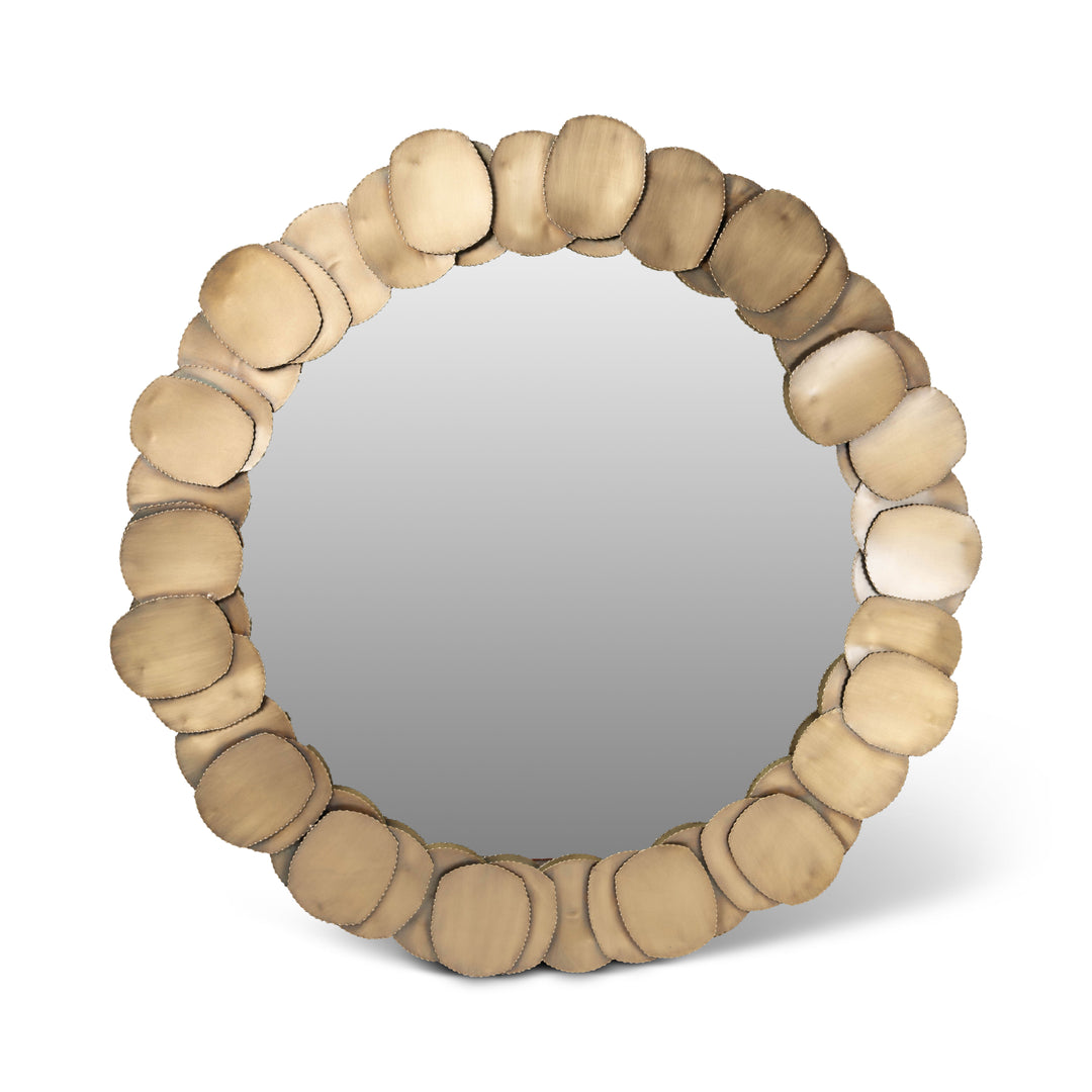 Suri Round Mirror - Antique Brass