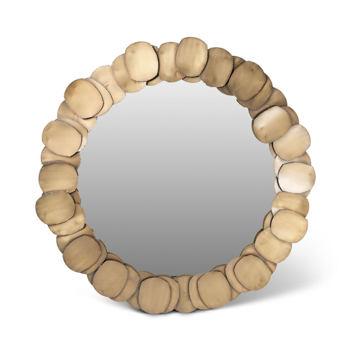 Suri Round Mirror - Antique Brass