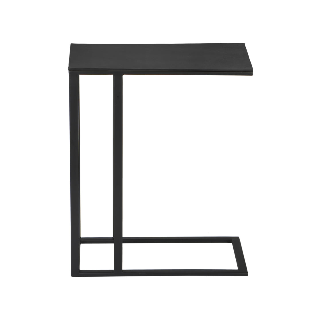 Tanu C-Table Enamel End Table - Forged Black