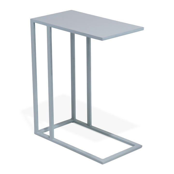 Tanu C-Table Enamel End Table - Pearl Blue