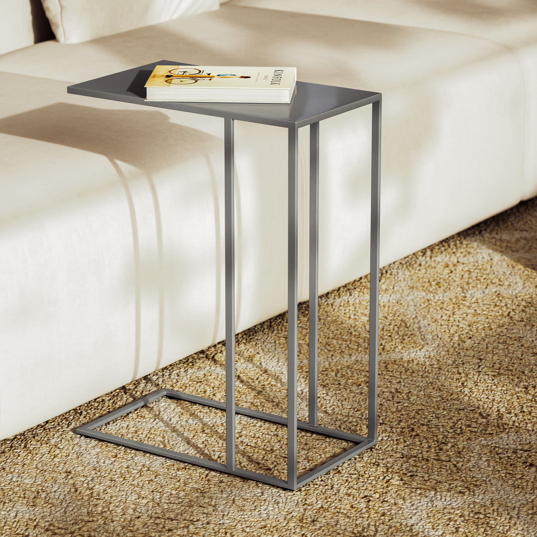Tanu C-Table Enamel End Table - Pearl Blue lifestyle