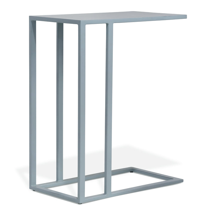 Tanu C-Table Enamel End Table - Pearl Blue