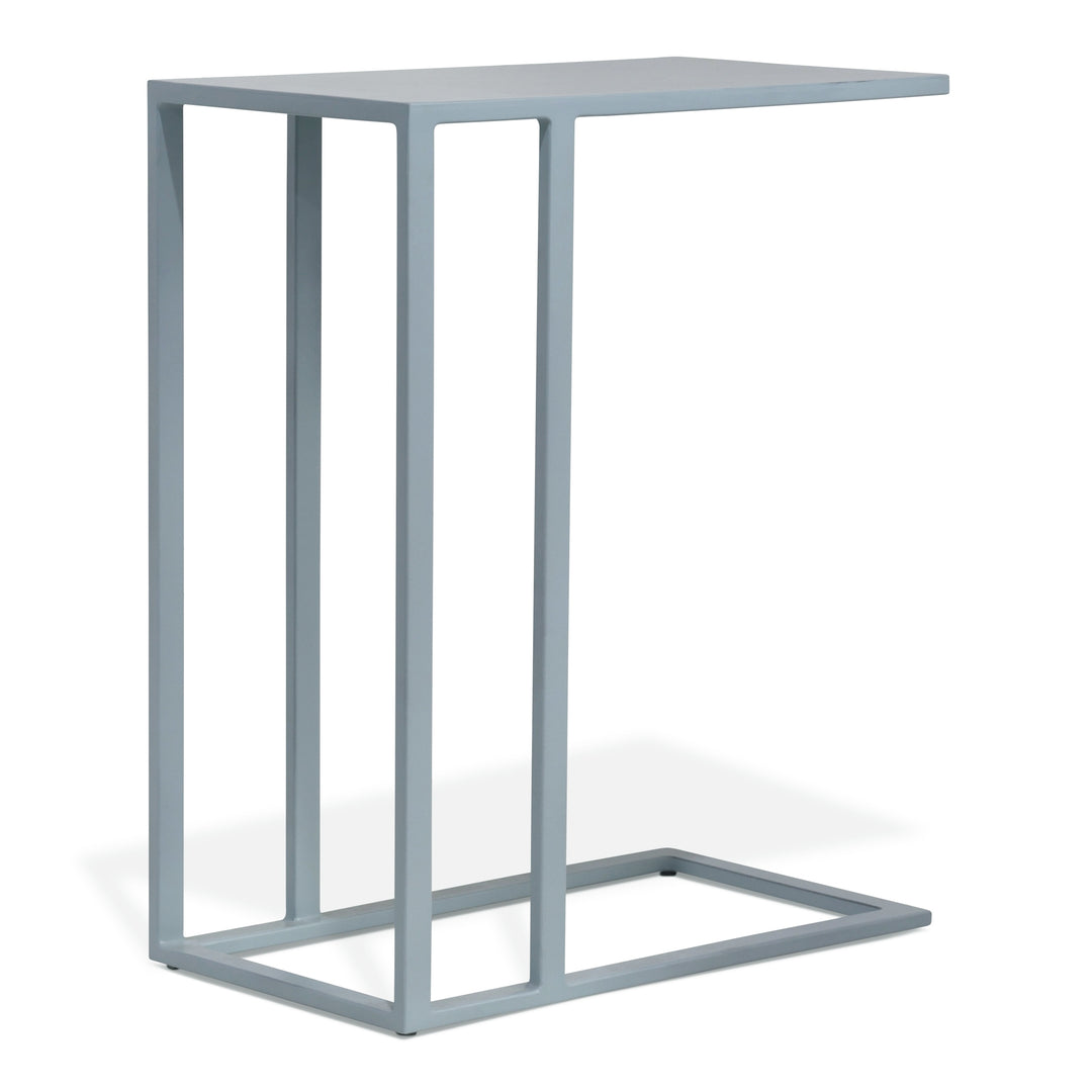 Tanu C-Table Enamel End Table - Pearl Blue