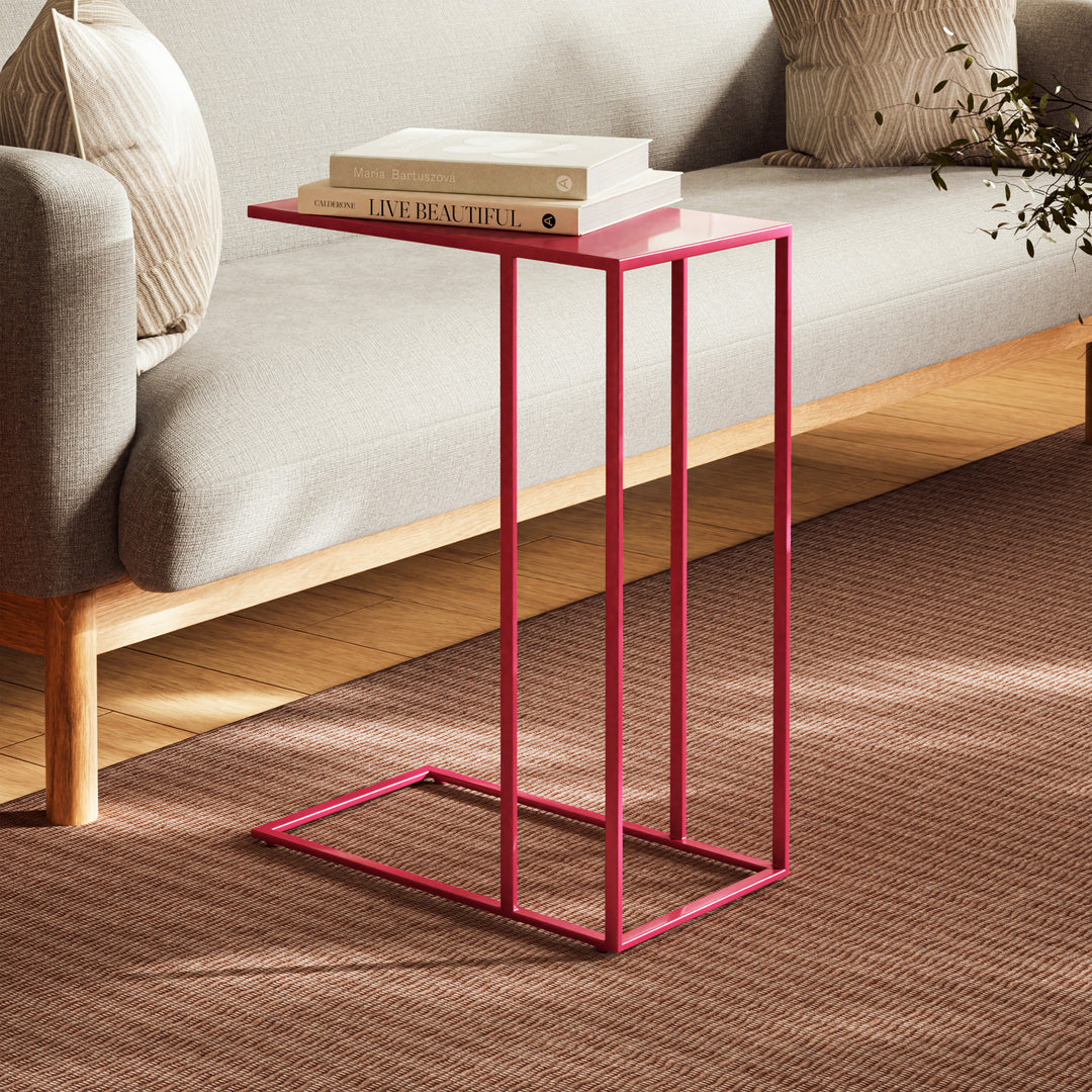 Tanu C-Table Enamel End Table - Plum lifestyle