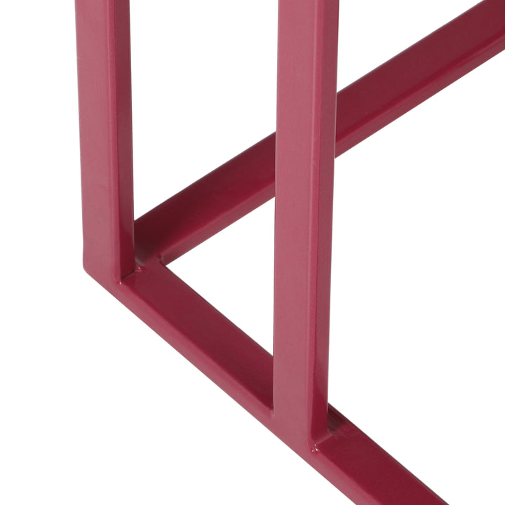 Tanu C-Table Enamel End Table - Plum