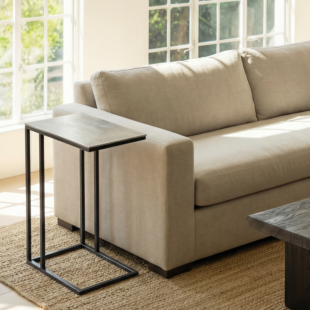 Tanu C-Table End Table - Vintage Silver lifestyle