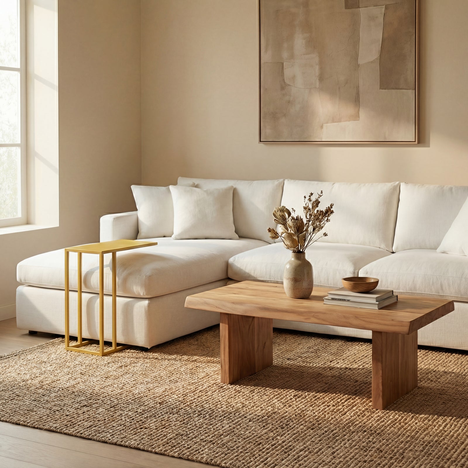 Tanu C-Table Enamel End Table - Yellow Ochre lifestyle