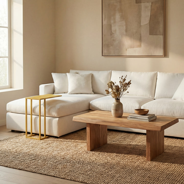 Tanu C-Table Enamel End Table - Yellow Ochre