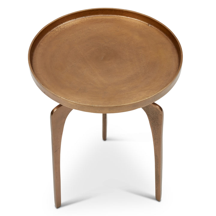 Vinya End Table - Antique Brass