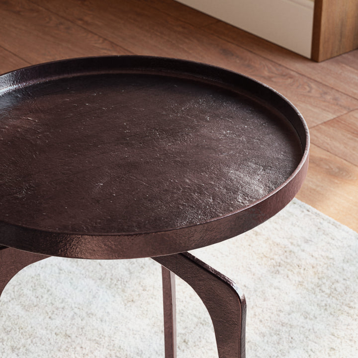 Vinya End Table - Forged Black