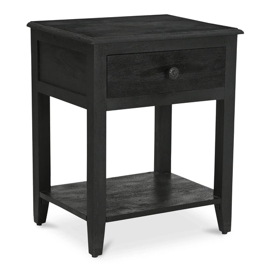 Moe's Home Collection - Corrine Nightstand Antique Black - IK-1037-02 | American Home Furniture