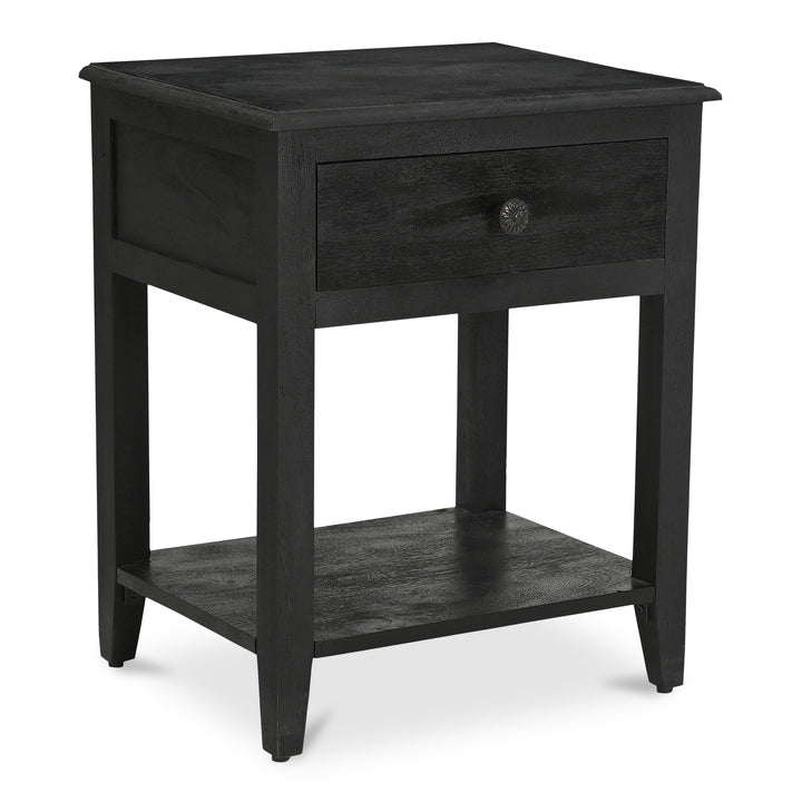 Moe's Home Collection - Corrine Nightstand Antique Black - IK-1037-02 | American Home Furniture
