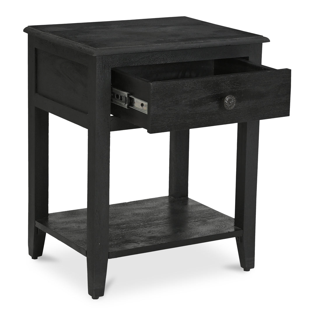 Moe's Home Collection - Corrine Nightstand Antique Black - IK-1037-02 | American Home Furniture