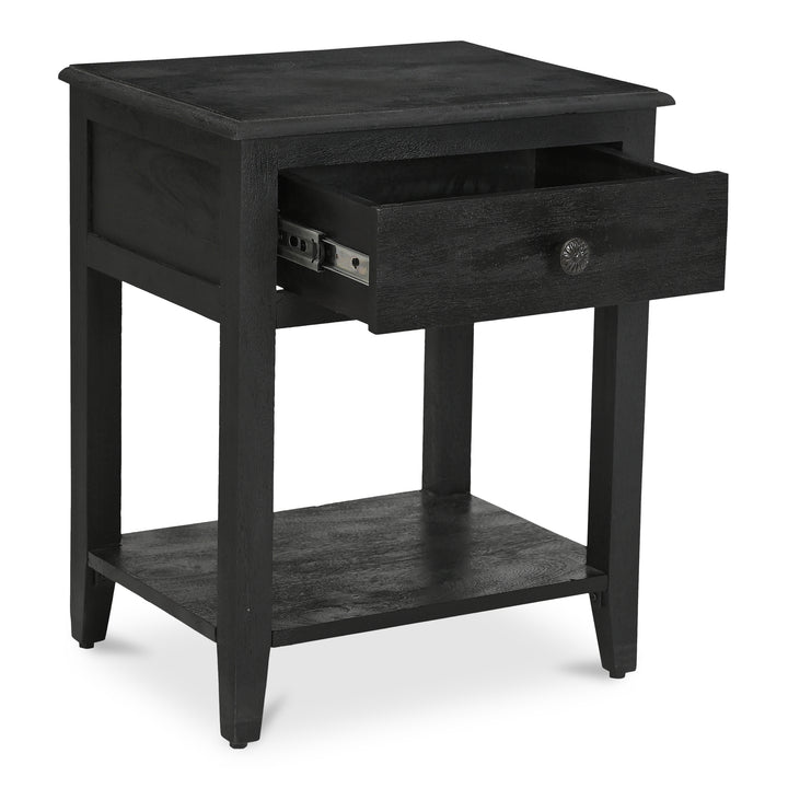Moe's Home Collection - Corrine Nightstand Antique Black - IK-1037-02 | American Home Furniture