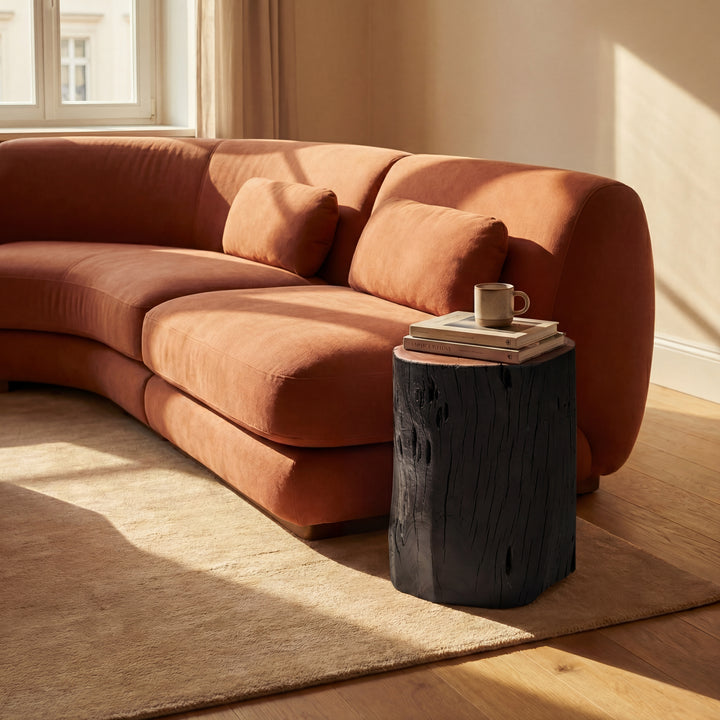 Brooks Solid Wood Stump - Ebonized