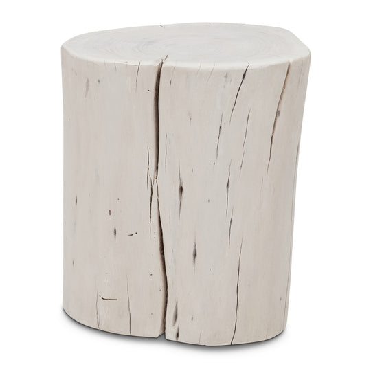 Brooks Solid Wood Stump - White Wash