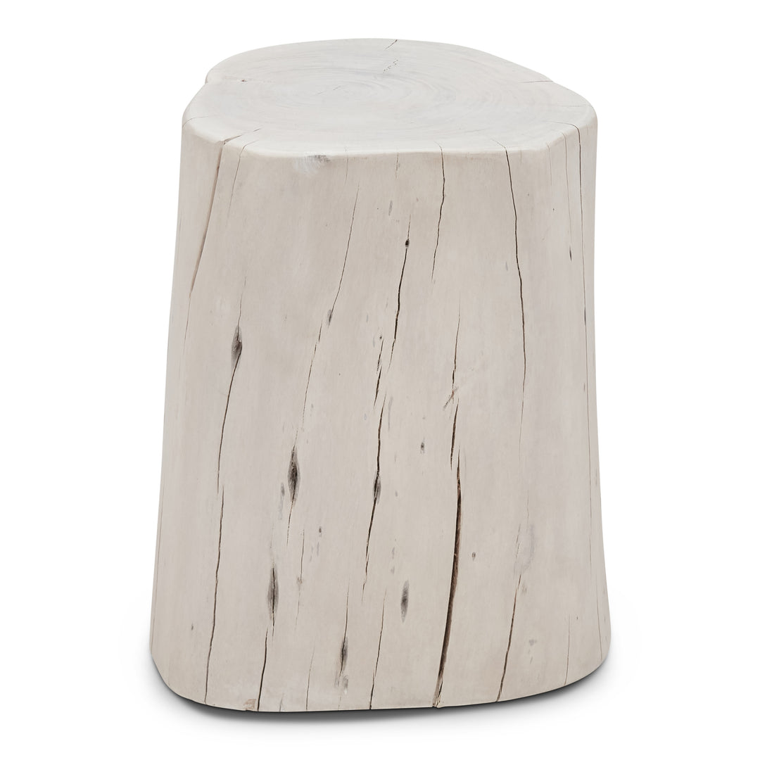 Brooks Solid Wood Stump - White Wash