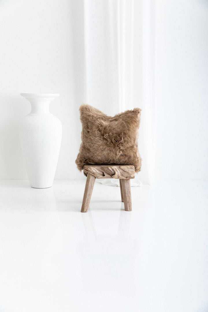 Longwool Sheepskin Square Cushion - AmericanHomeFurniture