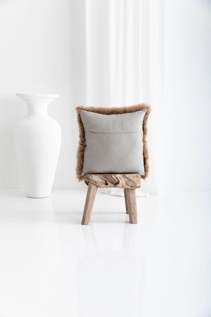 Longwool Sheepskin Square Cushion - AmericanHomeFurniture