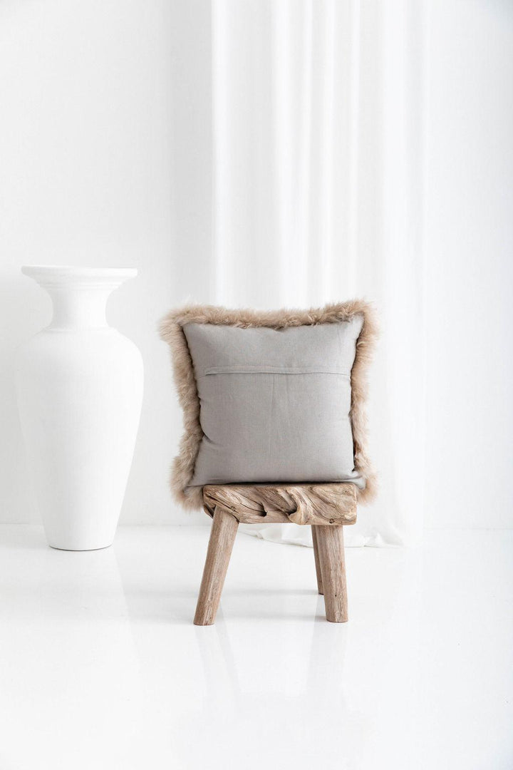 Longwool Sheepskin Square Cushion - AmericanHomeFurniture