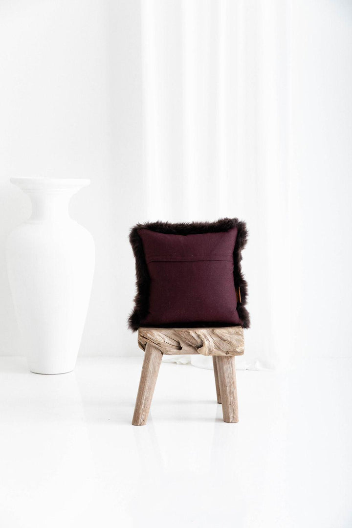 Longwool Sheepskin Square Cushion - AmericanHomeFurniture