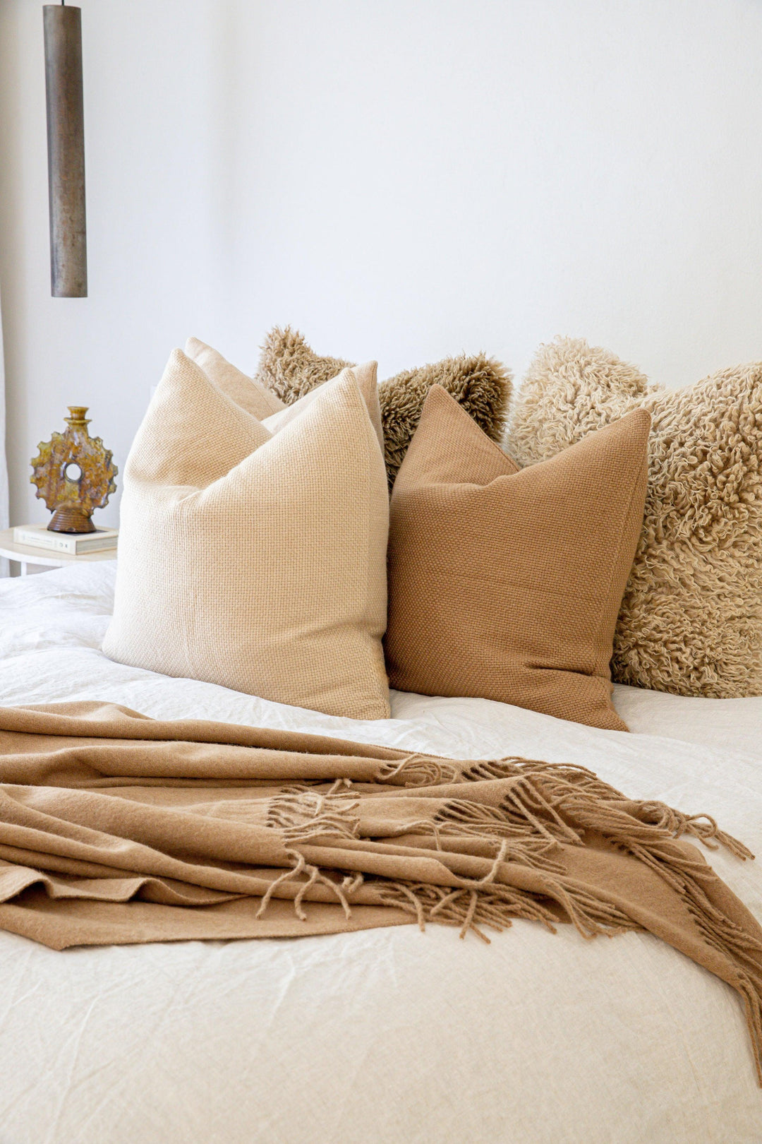 Camel Hair Throw Flatweave - AmericanHomeFurniture