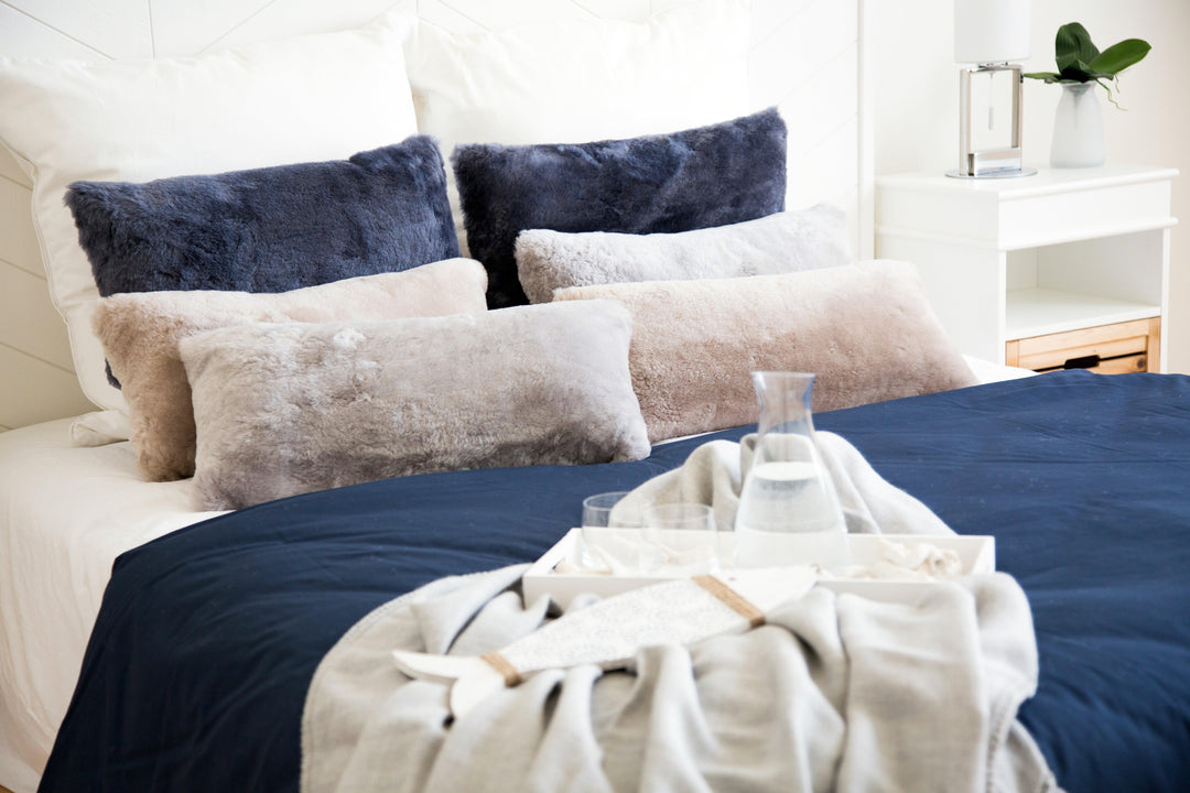 Shortwool Sheepskin Lumbar Cushion - AmericanHomeFurniture