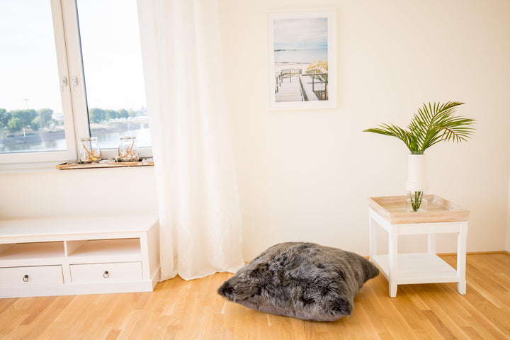 Longwool Sheepskin Square Cushion - AmericanHomeFurniture