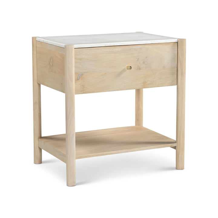 Nellie Nightstand - White Wash · 23.5"