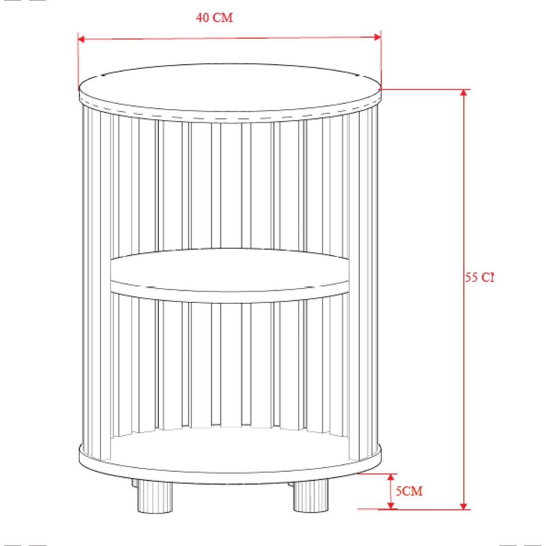 Tessa Round End Table — line