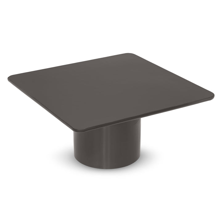 Alessia Short Enamel Coffee Table - Deep Umber Brown · 14.25"