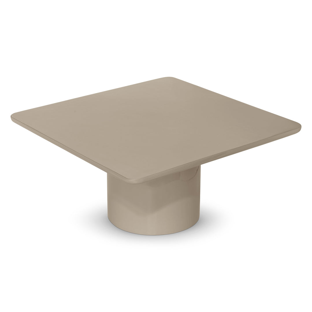 Alessia Short Enamel Coffee Table - Latte Taupe · 14.25"