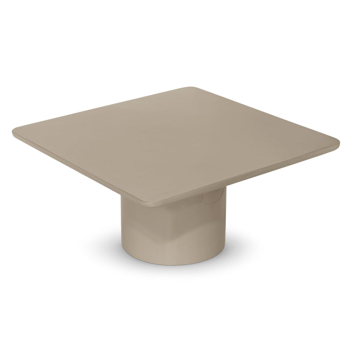 Alessia Short Enamel Coffee Table - Latte Taupe · 14.25"