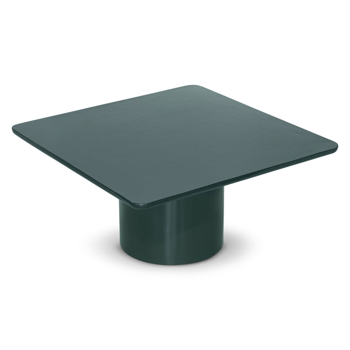 Alessia Short Enamel Coffee Table - Obsidian Green · 14.25"