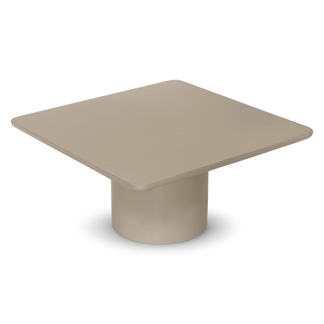 Alessia Tall Enamel Coffee Table - Latte Taupe · 16.5"