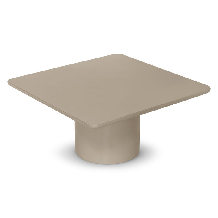 Alessia Tall Enamel Coffee Table - Latte Taupe · 16.5"