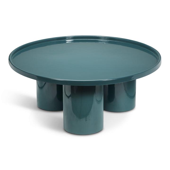 Sofia Enamel Coffee Table - Aegean Teal