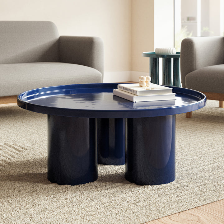Sofia Enamel Coffee Table - Navy