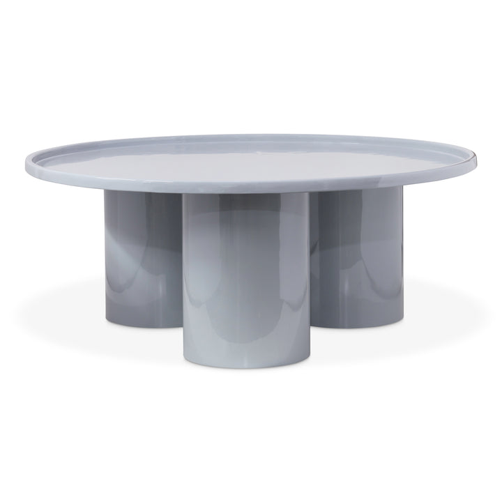 Sofia Enamel Coffee Table - Pearl Blue