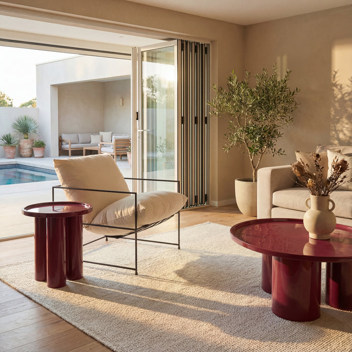 Sofia Enamel Coffee Table - Plum