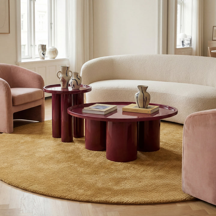 Sofia Enamel Coffee Table - Plum