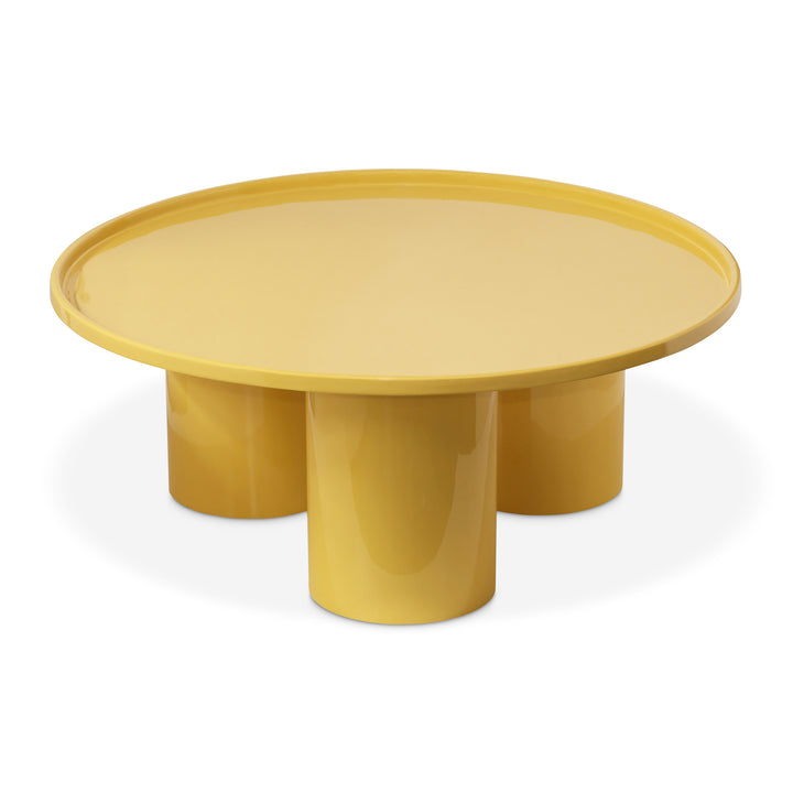 Sofia Enamel Coffee Table - Yellow Ochre