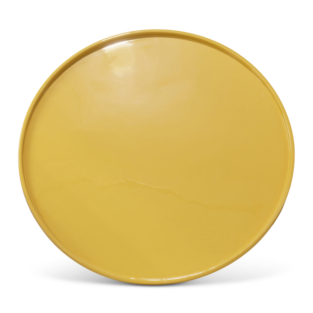 Sofia Enamel Coffee Table - Yellow Ochre