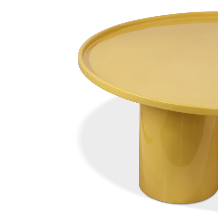 Sofia Enamel Coffee Table - Yellow Ochre