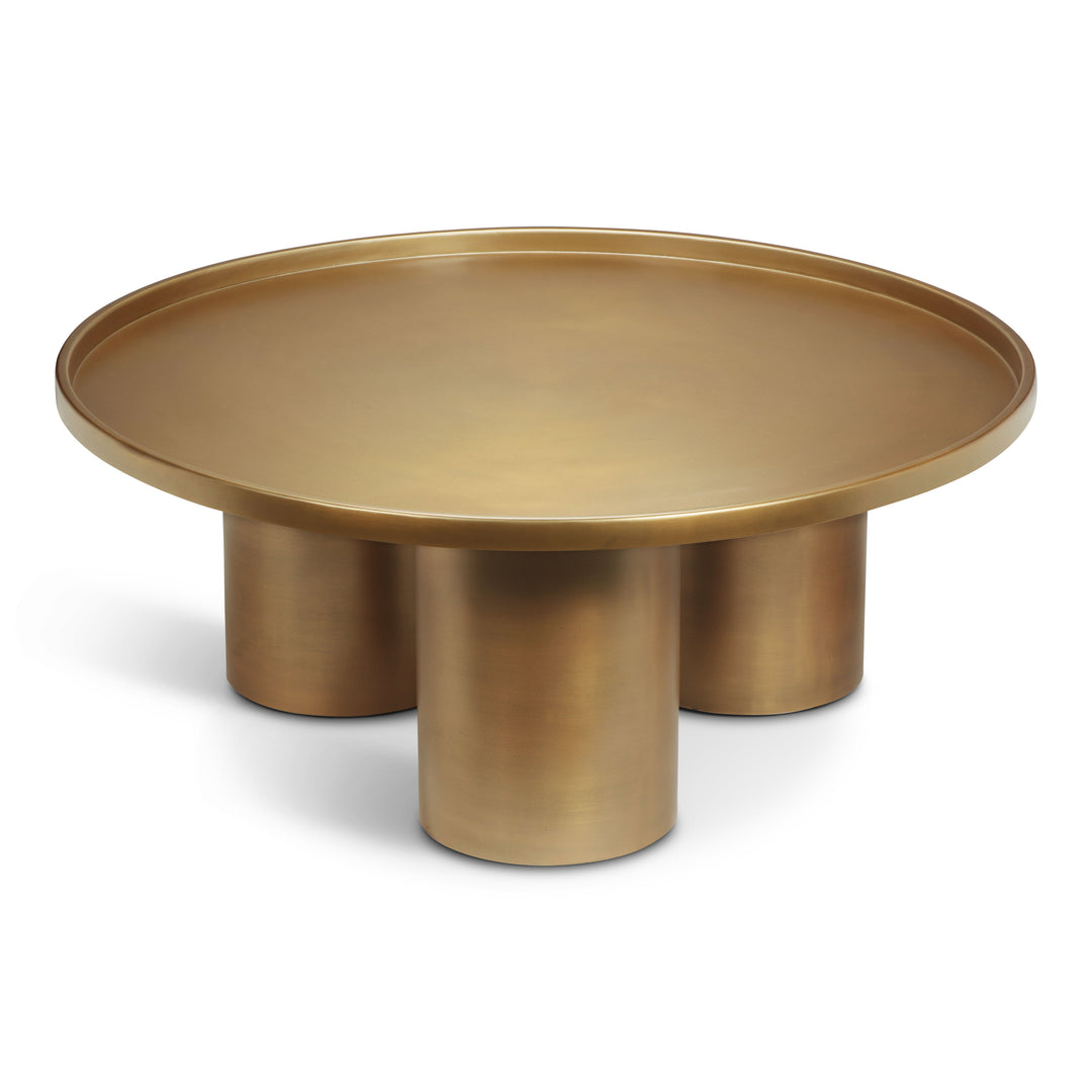 Sofia Industrial Coffee Table - Industrial Brass