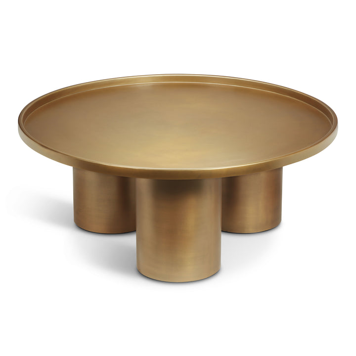 Sofia Industrial Coffee Table - Industrial Brass