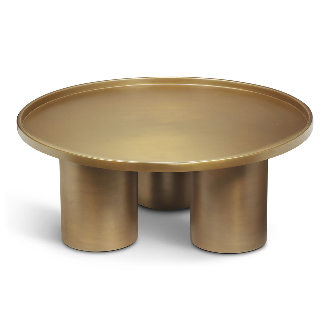 Sofia Industrial Coffee Table - Industrial Brass