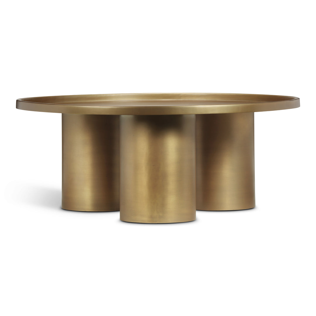 Sofia Industrial Coffee Table - Industrial Brass