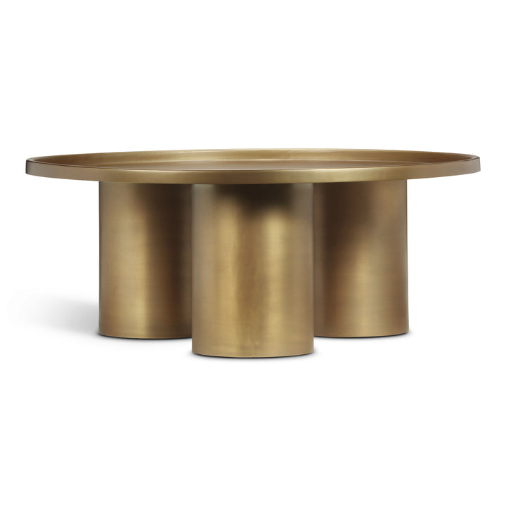 Sofia Industrial Coffee Table - Industrial Brass